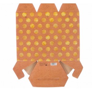 Коробка складная шестигранник «Золотой горошек», 170 х 148 х 195 мм