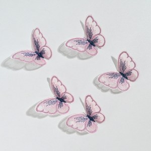 Бабочка флористическая с шитьем, 60 * 50 мм
